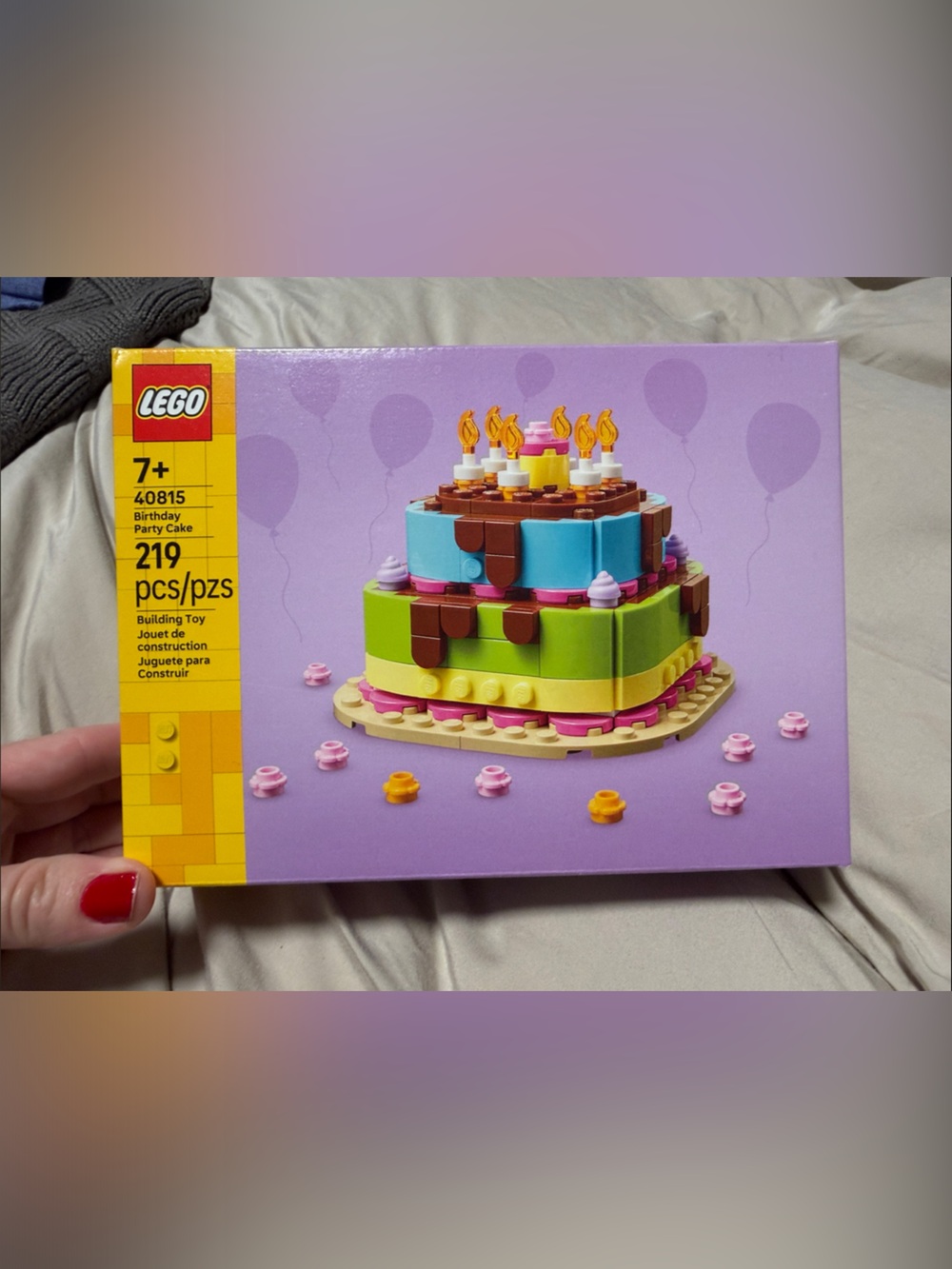 LEGO Colorful Birthday Cake Building Set - Green, Blue & Purple- unopened